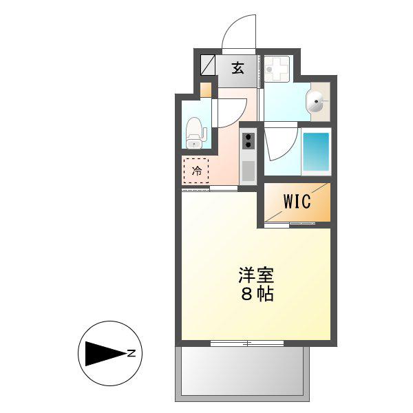 CELESTATION(1K/6階)の間取り写真