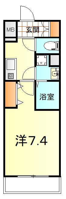 NEUA NARUMI(1K/9階)の間取り写真