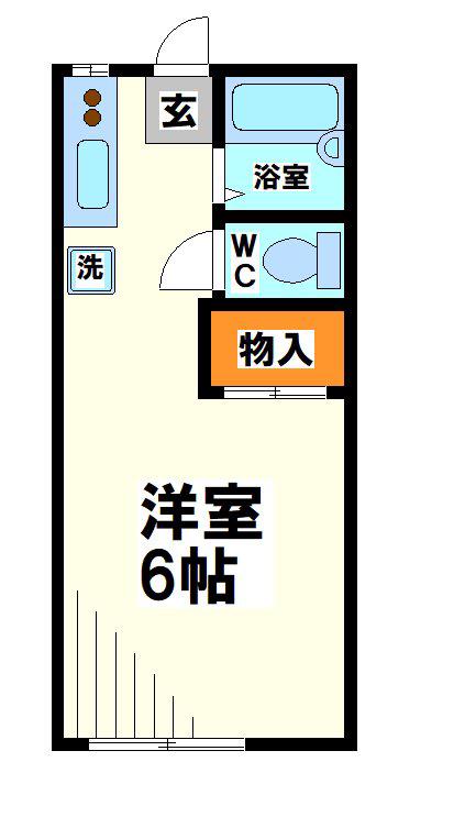 ミツフジハイツ(1K/2階)の間取り写真