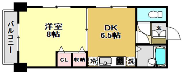 レガシィ21(1DK/4階)の間取り写真