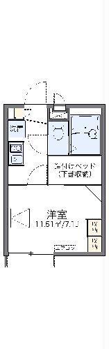 レオパレスベルウッド(1K/2階)の間取り写真