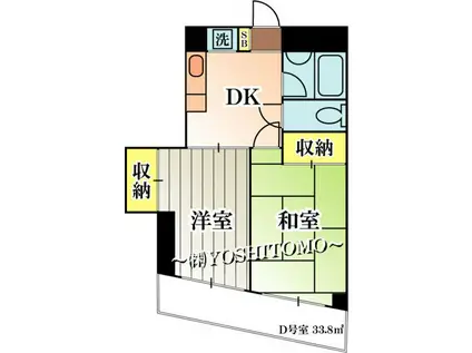 クレセントマンション富士見台(2DK/2階)の間取り写真