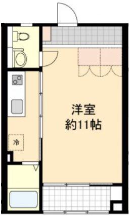 シンワパーレ(1K/1階)の間取り写真