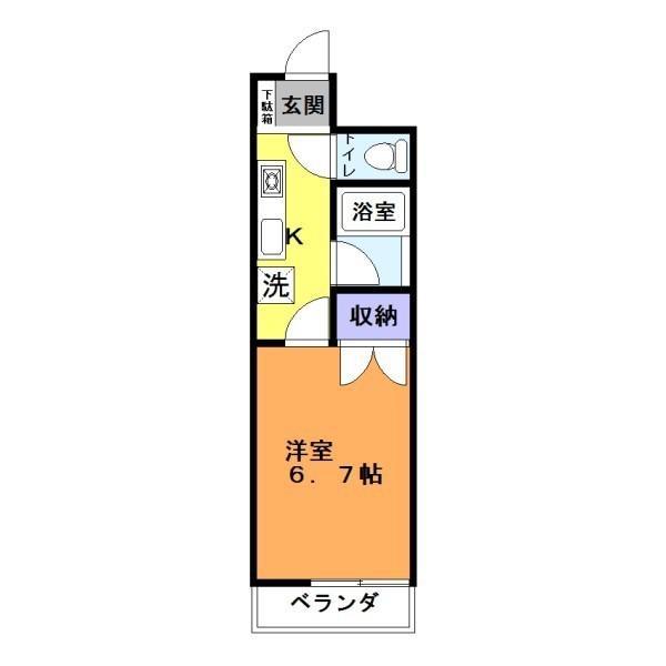 CITY99(1K/1階)の間取り写真