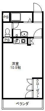 サンフラワービル(ワンルーム/5階)の間取り写真