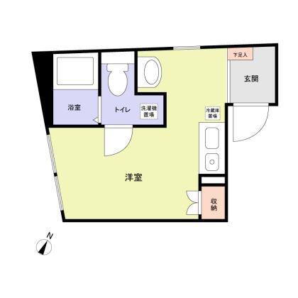 ブラン渋谷本町(ワンルーム/4階)の間取り写真