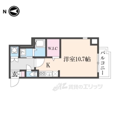ONLYONEキセラ(ワンルーム/5階)の間取り写真