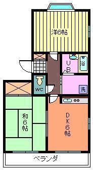 エムハイツ(2DK/3階)の間取り写真