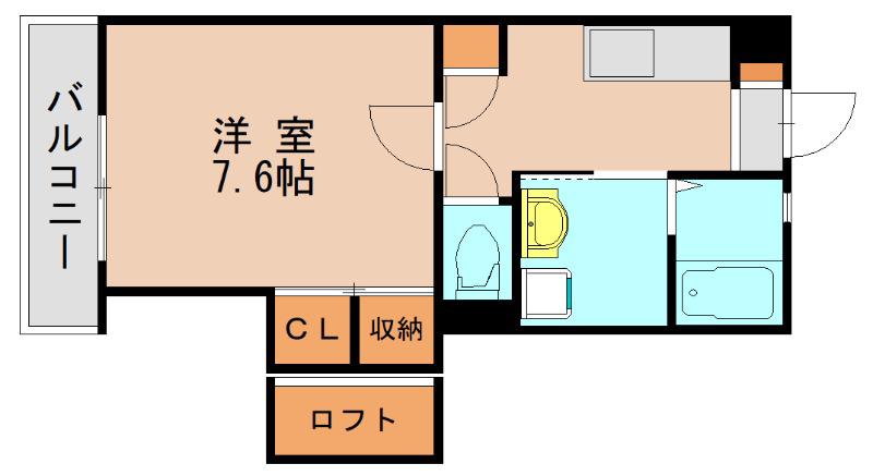 プルミエラムール(1K/1階)の間取り写真