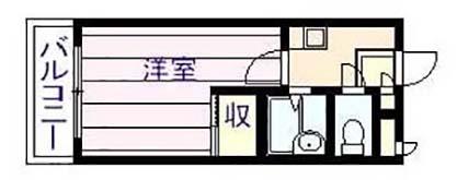 リーベハイツ青山(1K/2階)の間取り写真