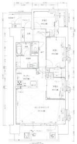 ローレルコート姫路大手前通(3LDK/8階)の間取り写真