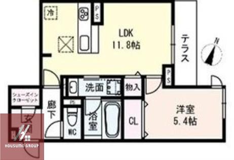 クラシスト瑞光(1LDK/1階)の間取り写真