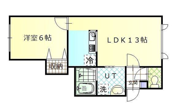 RESIDENCE109(1LDK/2階)の間取り写真