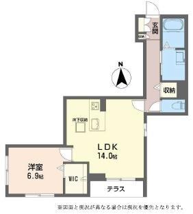 シャーメゾン アプローズM(1LDK/1階)の間取り写真