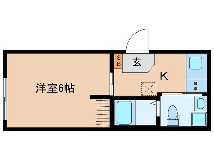 THE UNDERZ SUITE RESIDENCE(1K/B1階)の間取り写真