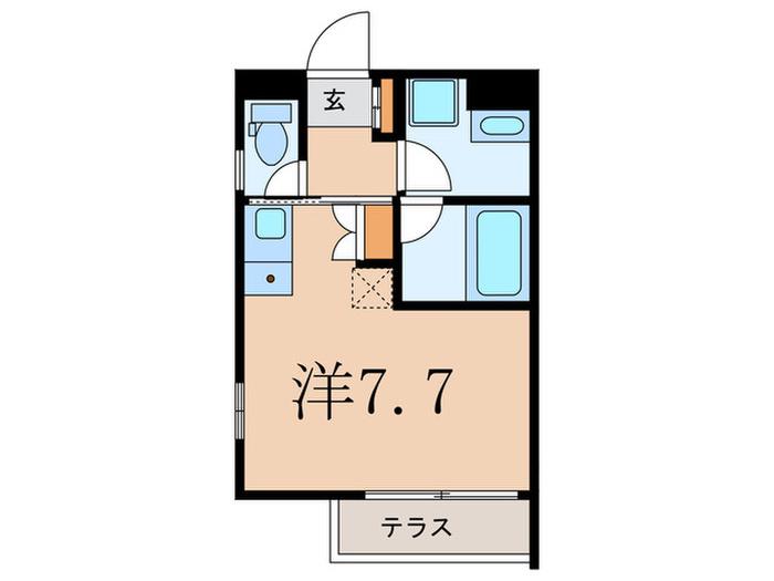 TAMAGAWA E.Y.C(ワンルーム/1階)の間取り写真