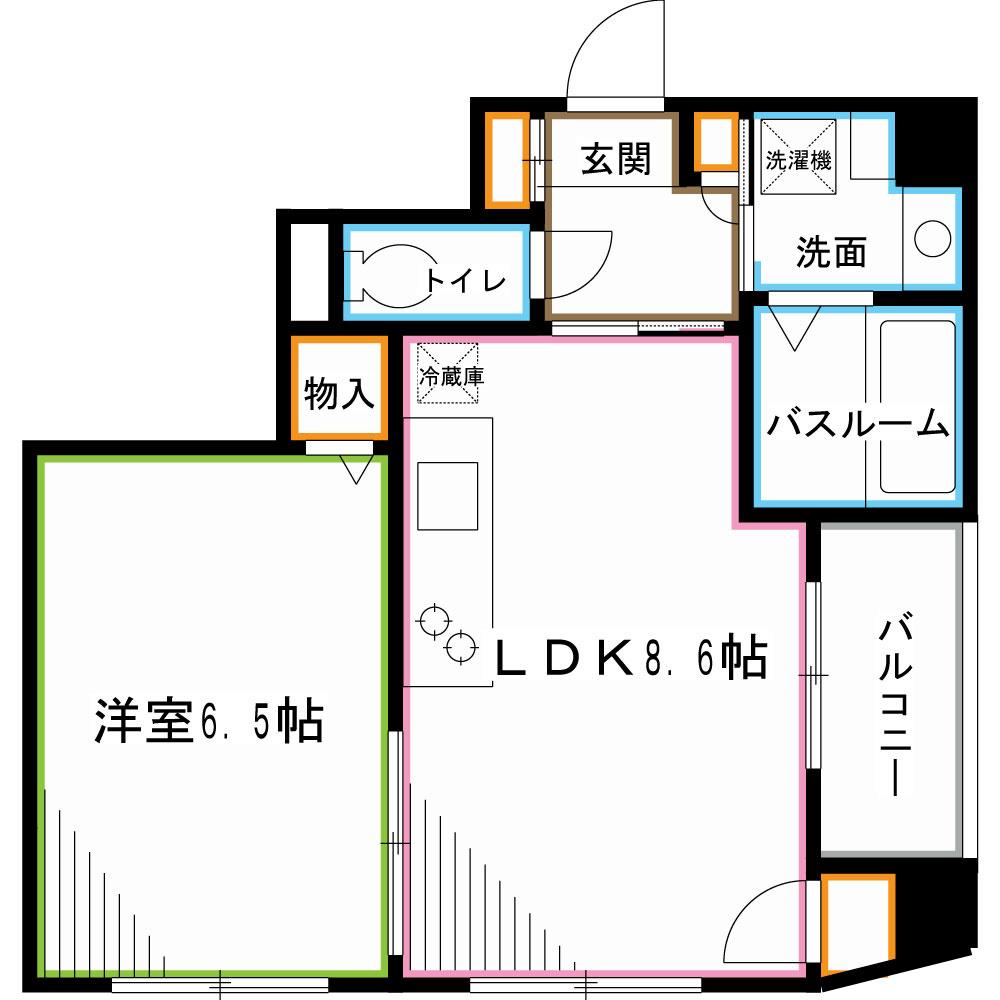 ルイセニョール(1LDK/3階)の間取り写真