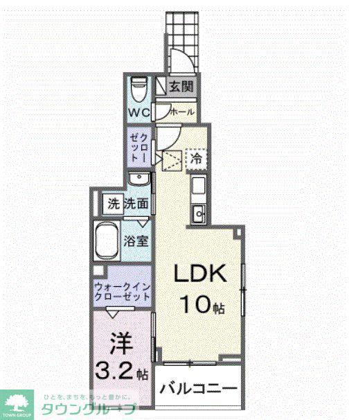 ブランルミエール(1LDK/1階)の間取り写真