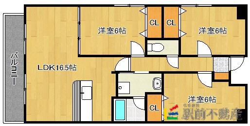 サンヒルズ今宿(3LDK/2階)の間取り写真