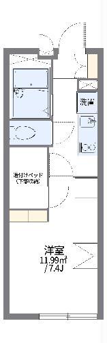 レオパレスクイント(1K/3階)の間取り写真