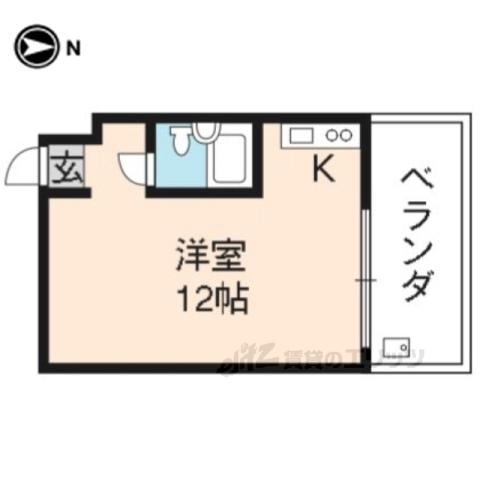 ハイツアリックス(1K/2階)の間取り写真