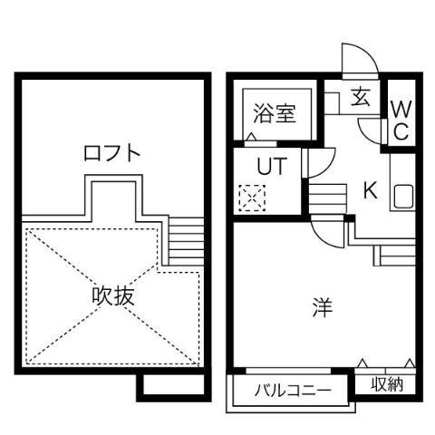 CREO中村公園参番館(1K/1階)の間取り写真