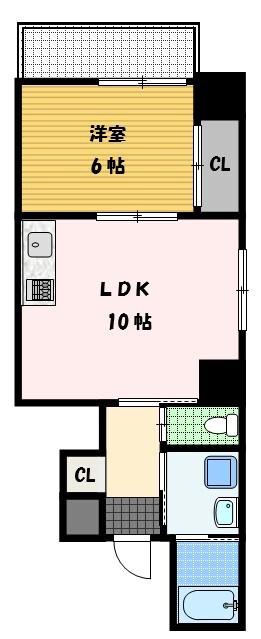 CASA EBANISTA(1LDK/4階)の間取り写真