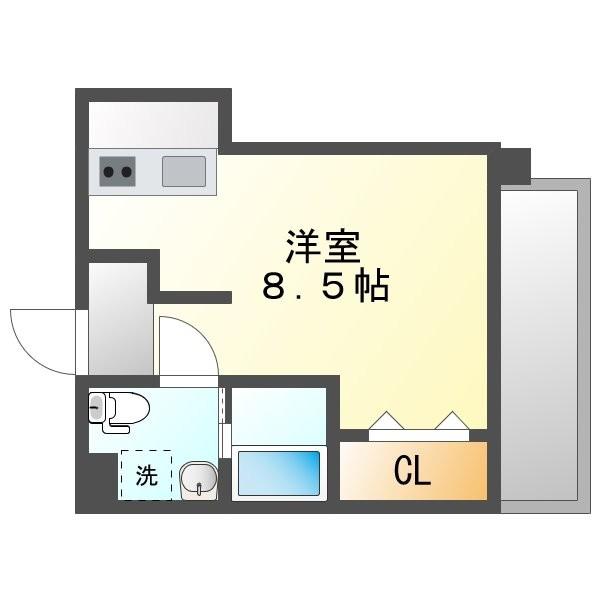 カーサトレド(1K/2階)の間取り写真