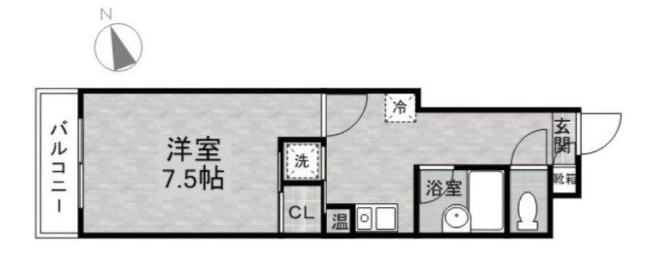 山トビル302(1K/3階)の間取り写真