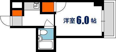 柴崎皆実町ビル(1K/2階)の間取り写真