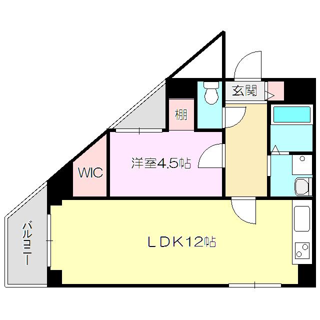 クリアコートUパート3(1LDK/7階)の間取り写真