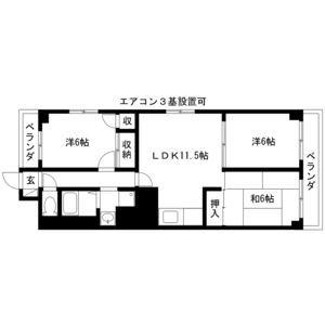 シーズンコート上小田井西II(3DK/4階)の間取り写真