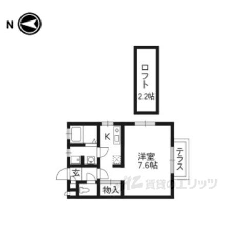 メゾンプリマベーラ(1K/2階)の間取り写真
