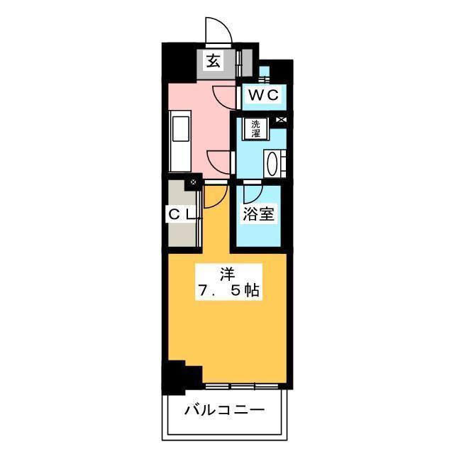 プライマル南砂(1K/3階)の間取り写真