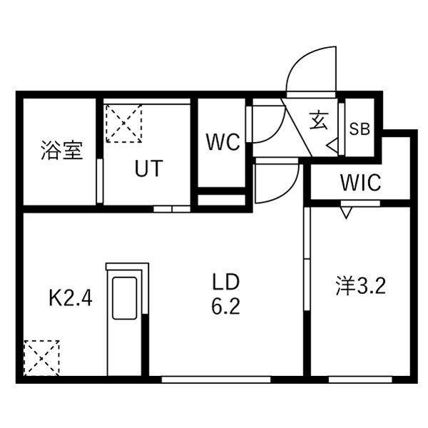 BLANTONS(1LDK/4階)の間取り写真