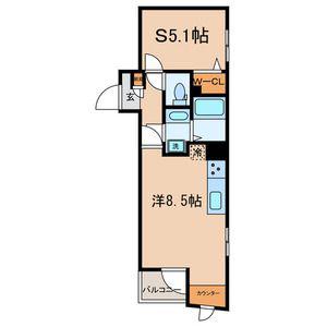 PRIMAVERA桜坂(ワンルーム/3階)の間取り写真