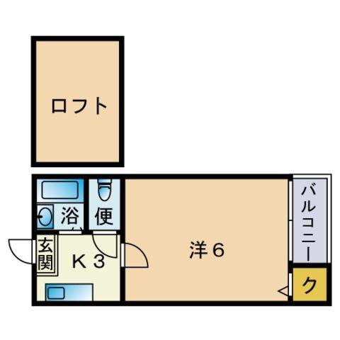 新日本パレス 前原駅前(1K/2階)の間取り写真