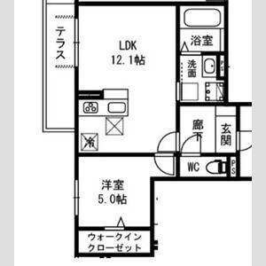  ヴァン クレール(1LDK/2階)の間取り写真
