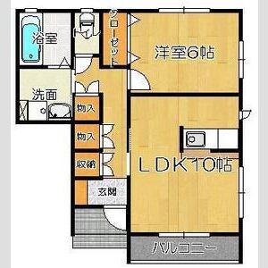 プレジール富沢南(1LDK/1階)の間取り写真