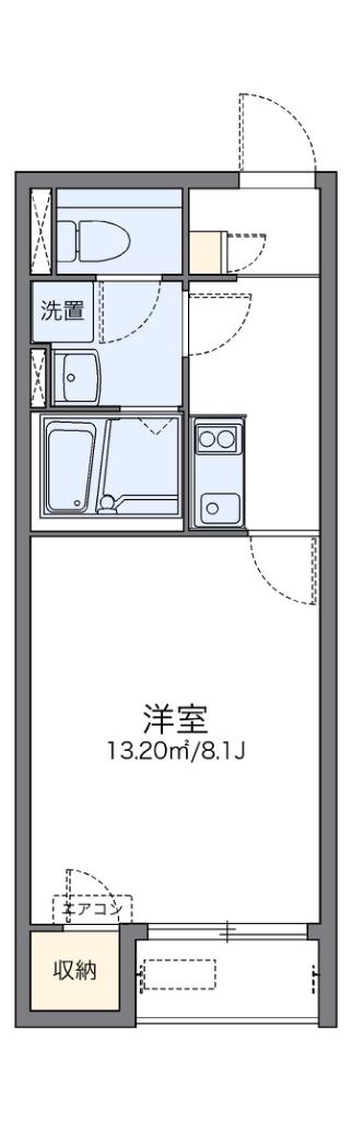 レオネクスト源 GEN(1K/1階)の間取り写真