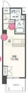 NO72 HARBOR イースト TOWER(ワンルーム/20階)の間取り写真