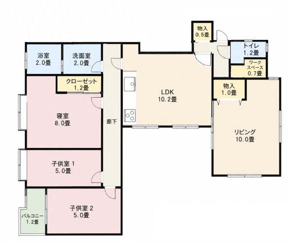 ボヌール・バンドウ(4LDK/3階)の間取り写真