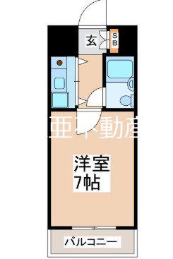 朝日プラザ坪井(ワンルーム/13階)の間取り写真
