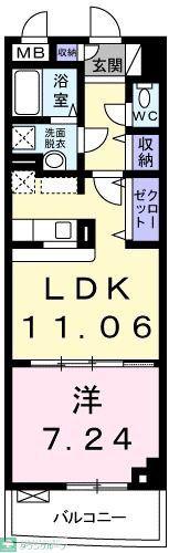 プレイン ステージ(1LDK/6階)の間取り写真