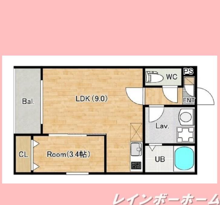 ジーメゾン松戸五香ピュール(1LDK/2階)の間取り写真