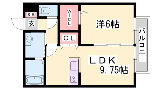 アビタシオンA(1LDK/1階)の間取り写真