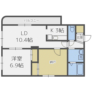 RAPHLES(2LDK/2階)の間取り写真