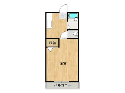 コーポサンフラワー(1K/2階)の間取り写真