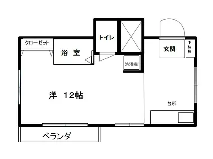 ファインズビル八王子(ワンルーム/2階)の間取り写真