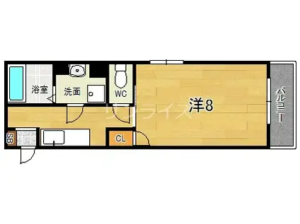 朝田マンション(1K/1階)の間取り写真